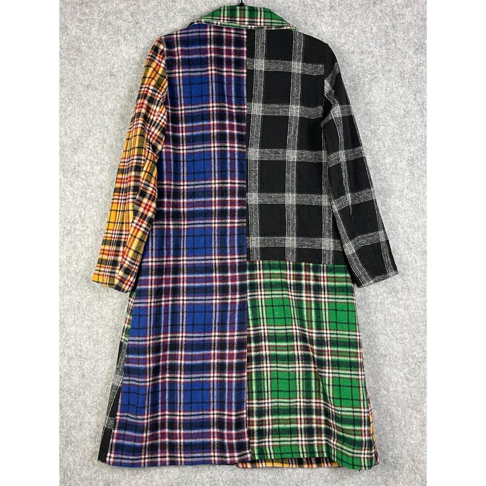 Dolls Kill Current Mood Academy Punk Plaid Jacket Coat Womens Medium Wool Blend - Picture 10 of 15
